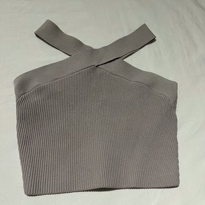 ARITZIA | Babaton Sculpt Knit Criss Cross Cropped Tank, M